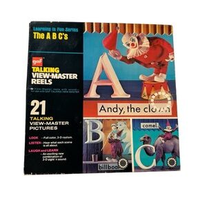 Vintage GAF Talking View-Master Pictures Reels • Learning the ABC's • Complete